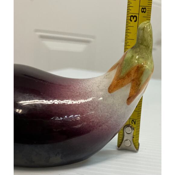 Vtg Mixed Tabasco Pepper & Eggplant Ceramic Salt & Pepper Shakers AAA3027 - Picture 5 of 11